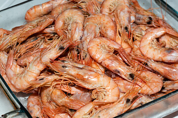 Gambas blancas de Huelva cocidas.