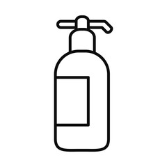 anitbacterial soap bottle icon, line style