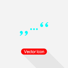 Quotation Mark Symbol Icon Vector Illustration Eps10