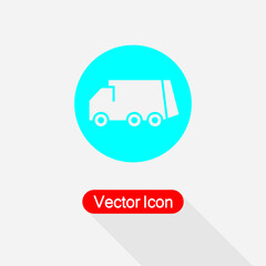 Recycle Truck Icon, Garbage Truck Icon Vector Illustration Eps10