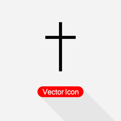 Religion Cross Icon Vector Illustration Eps10