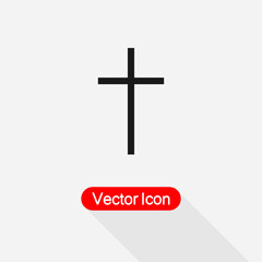 Religion Cross Icon Vector Illustration Eps10