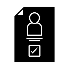 Political Candidate paper icon, silhouette style