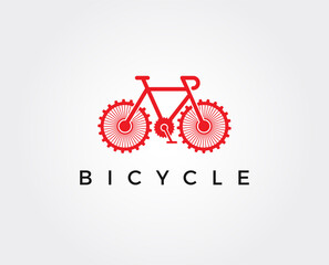 minimal bicycle logo template - vector illustration