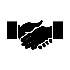 elections concept, hand shaking icon, silhouette style
