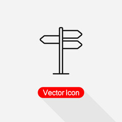 Signpost Icon Signpost Pointer Icon Vector Illustration Eps10