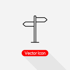 Signpost Icon Signpost Pointer Icon Vector Illustration Eps10