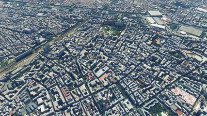 Bird's eye view of Paris. Paris aerial photography. Paris from above. Sights of Paris. Elven Tower...