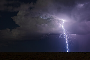 thunderstorm cloud and lightning
