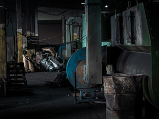 Fototapeta na wymiar Inside an abandoned coal plant / Russia