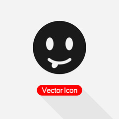 Tongue Smile Icon Vector Illustration Eps10