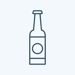 Beer Bottle Icon Logo Vector Isolated. Oktoberfest Icon Set. Editable Stroke and Pixel Perfect.