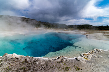 Sapphire Pool in the Biscuit Basin, Yellowstone Park