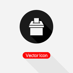 Vote Icon, Election Box Icon Vector Illustration Eps10