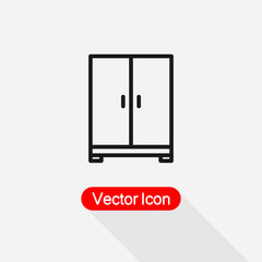 Wardrobe Icon, Cupboard Icon Vector Illustration Eps10