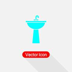 Washbasin Icon Vector Illustration Eps10