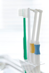 歯科クリニックの歯ブラシ