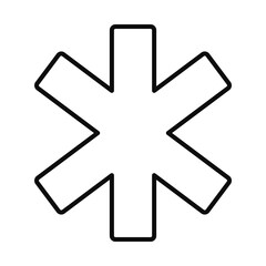 Obraz premium Star Of Life Emergency icon, line style