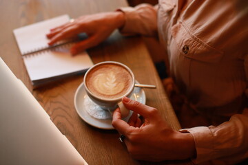 man drinking coffee