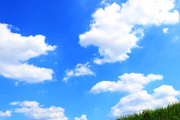 夏の青空と雲