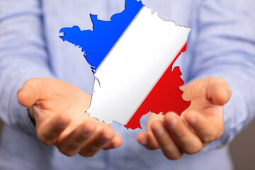 Digital France map country 3d