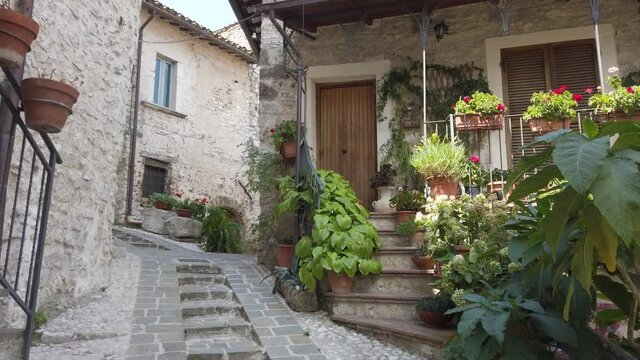 Casteldilago, beautiful village in the province of Terni, Umbria, Italy.
