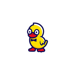 Creative fun drawing baby duck with variant color