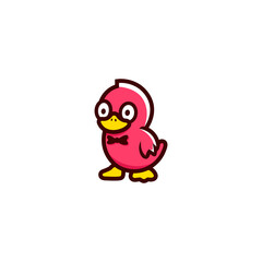 Creative fun drawing baby duck with variant color