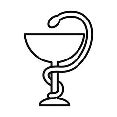 Pharmacy Snake Symbol icon, line style