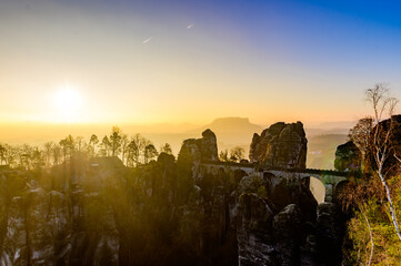 Sächsische Schweiz Sonnenaufgang