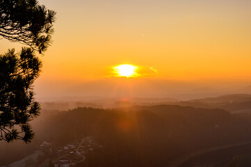 Sächsische Schweiz Sonnenaufgang