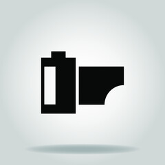 film cartridge icon or logo in  glyph

