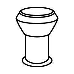 goblet drum icon, line style