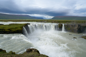 Godafoss, One of the most famous and most beautiful waterfalls in Iceland.