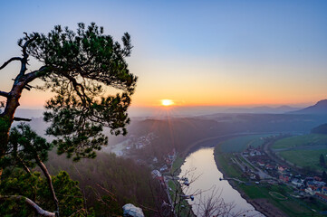 Sächsische Schweiz Sonnenaufgang