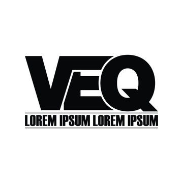 Letter VEQ simple logo design vector