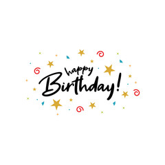 Happy birthday banner vector design.