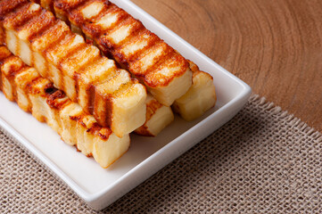Fried rennet cheese. Very traditional in Brazil - Queijo coalho