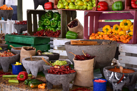 chiles salsas molcajetes M&eacute;xico