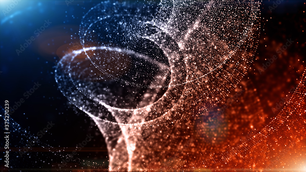 Poster digital particle technology digital abstract background