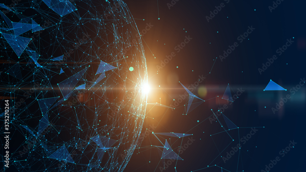 Aufkleber technology digital data network connection