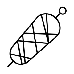 turkish meat icon, line style