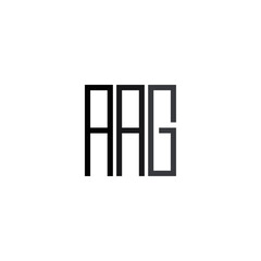 AAG,GAA,AGA Initial Logo Letter of Symbol Company. Modern template Flat black signs design on White Background. vector icon illustration - Vector