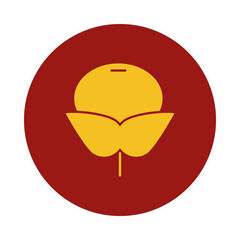 autumn fruit icon, block style