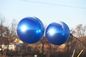 Blue Balloons on Sticks