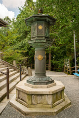 Obraz premium Street lantern in Banshu-Kiyomizu temple in Kato city, Hyogo, Japan. 