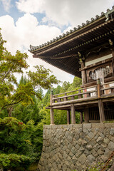 Fototapeta premium Large auditorium of Banshu-Kiyomizu temple in Kato city, Hyogo, Japan. 