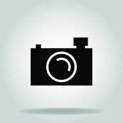 pocket camera icon or logo in  glyph
