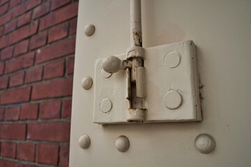 old metal lock of door