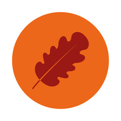 dry leaf icon, block style